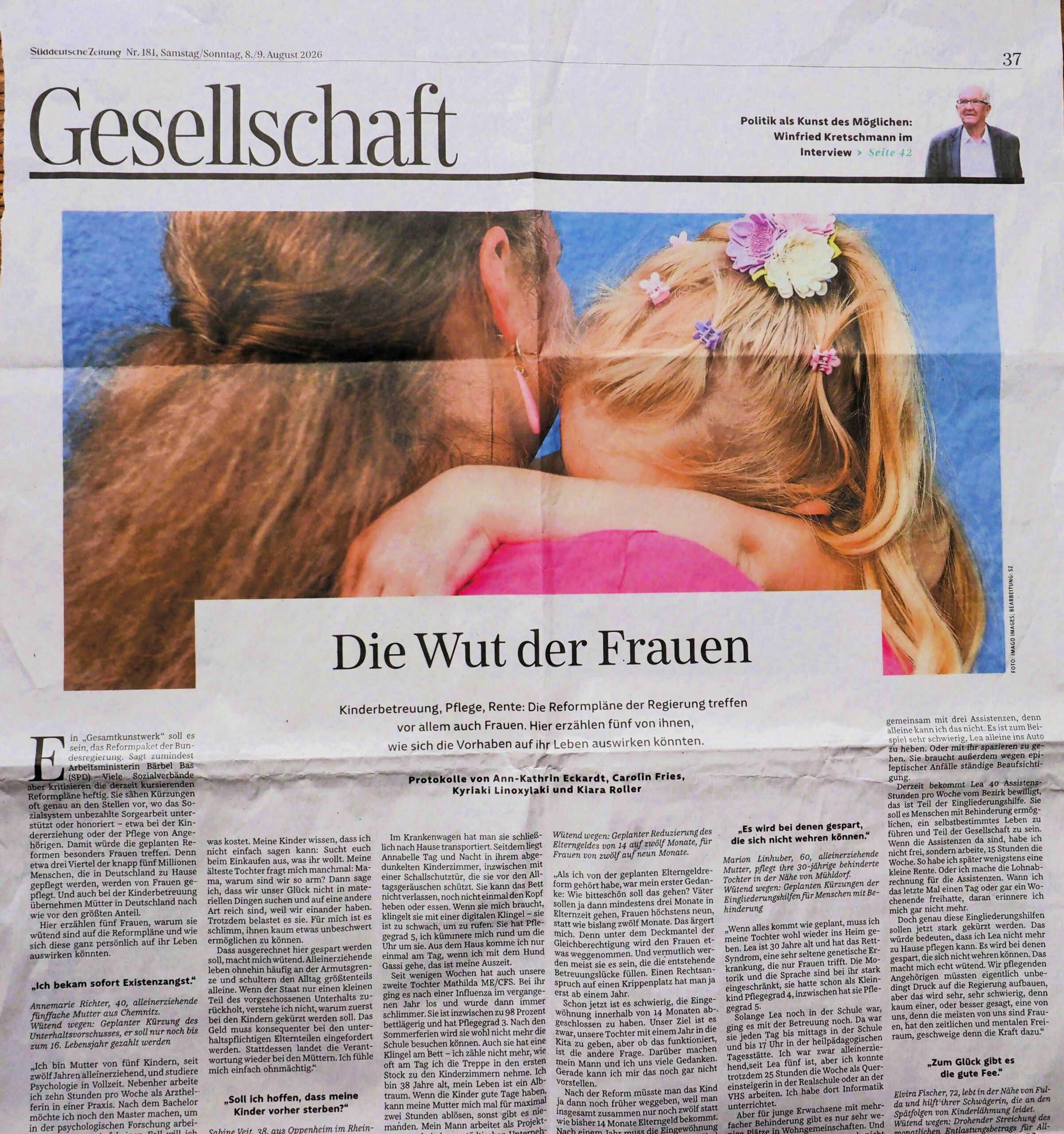 Foto des Artikels in der SZ